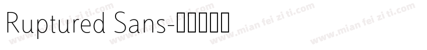 Ruptured Sans字体转换